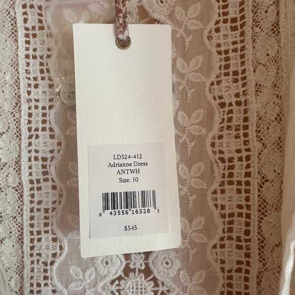 NWT LoveShackFancy Ardan Victorian Maxi Dress | White | Size 10 - Picture 2 of 6